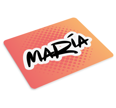 Muismat met naam bold naam ontwerp - TenStickers