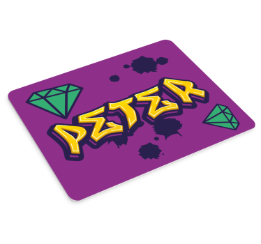 Muismat met naam stijlvolle naamkunst - TenStickers