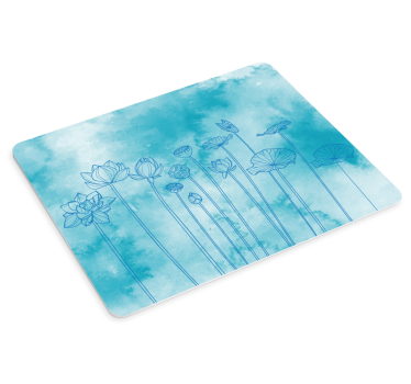 Patronen muismat bloemig blauw patroon - TenStickers