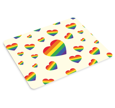 Patronen muismat kleurrijk hartpatroon - TenStickers