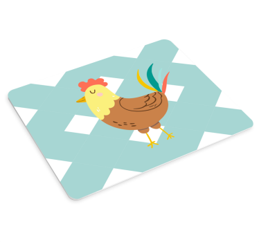 Originele muismat met charmante hen illustratie - TenStickers