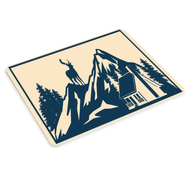 Originele muismat majestueus berglandschap - TenStickers