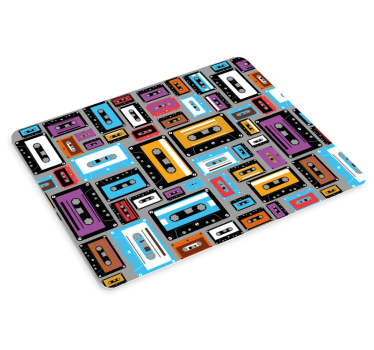 Patronen muismat kleurrijke cassette indeling - TenStickers