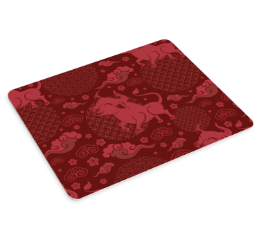 Patronen muismat speelse stier motief - TenStickers
