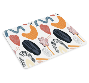 Patronen muismat organische abstracte vormen - TenStickers