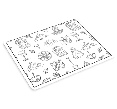 Originele muismat camping avontuur elementen - TenStickers