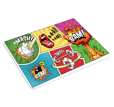 Gaming muismat comic explosion kunst - TenStickers