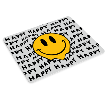 Citaat muismat smiley gezicht embleem - TenStickers