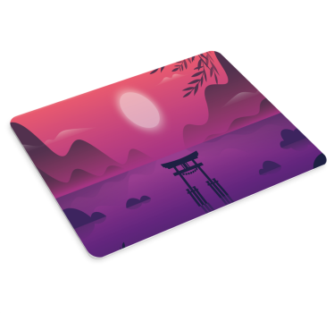 Gaming muismat serene bergzonsondergang - TenStickers