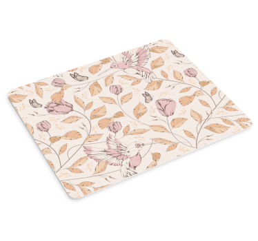 Patronen muismat bloemen vogel motief - TenStickers