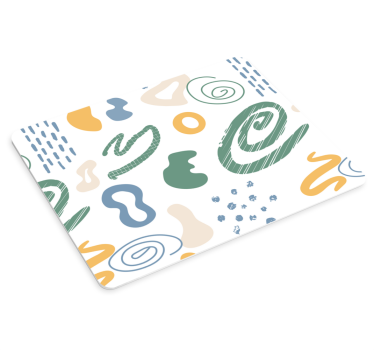 Patronen muismat abstract curvilineaire motieven - TenStickers