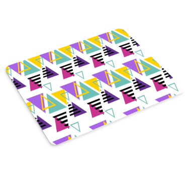 Patronen muismat vibrante geometrische driehoeken - TenStickers