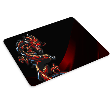 Muismat anime Donkere opgerolde draak - TenStickers