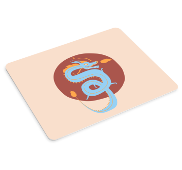 Gestileerde draakillustratie anime muismat - TenStickers