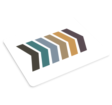 Patronen muismat chevron kleurenarray - TenStickers
