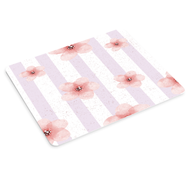 Bloemen gestreept motief patronen muismat - TenStickers