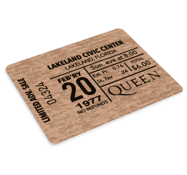 Citaat muismat vintage evenement ticket - TenStickers