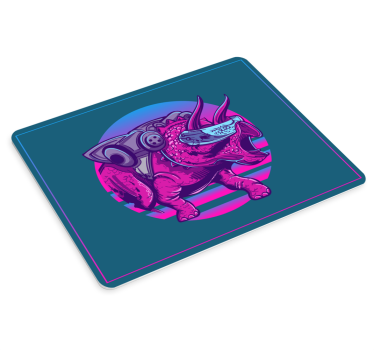 Gaming muismat futuristische triceratops creature - TenStickers