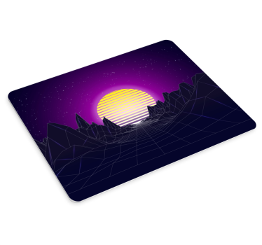 Originele muismat geometrisch zonsopgang landschap - TenStickers