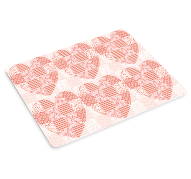 Patronen muismat patchwork hart motief - TenStickers