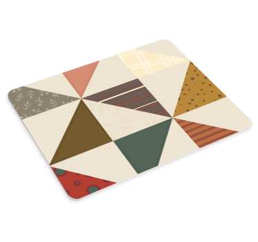 Patronen muismat kleurrijke geometrische driehoeken - TenStickers