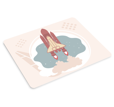 Gaming muismat rocket lancering avontuur - TenStickers