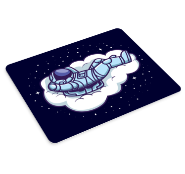 Gaming muismat astronaut die op wolk zweeft - TenStickers