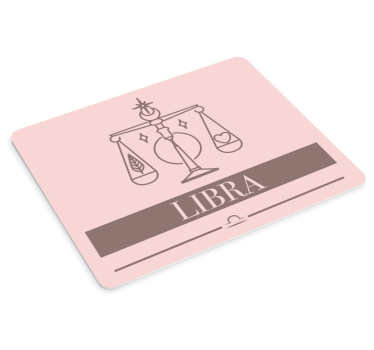 Muismat met naam weegschaal symbool - TenStickers