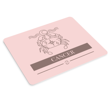 Muismat met naam kreeft zodiac symbool - TenStickers