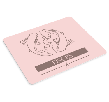 Muismat met naam vissen zodiac symbool - TenStickers