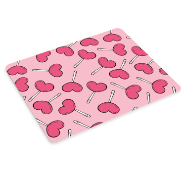 Patronen muismat hartjes lollipop patroon - TenStickers