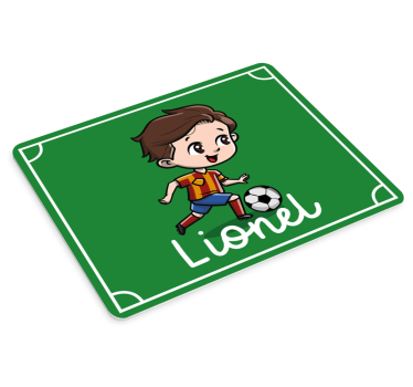 Muismat met naam speelse voetbalpersoonlijkheid - TenStickers