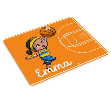 Vrolijke basketballer muismat met naam - TenStickers
