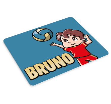 Muismat met naam vrolijk kind aan het spelen - TenStickers