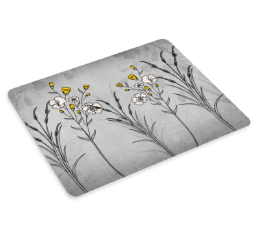 Originele muismat met bloemenmotief accent - TenStickers