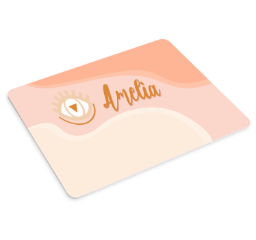 Muismat met naam gepersonaliseerde oogafbeelding - TenStickers