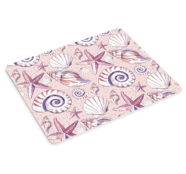 Zeeschelpen muismat in roze - TenStickers