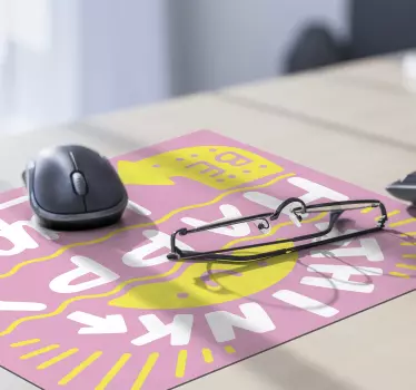 Citaat muismat Denk positief - TenStickers