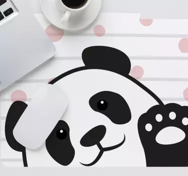 Anime muismat Panda zwaaien - TenStickers