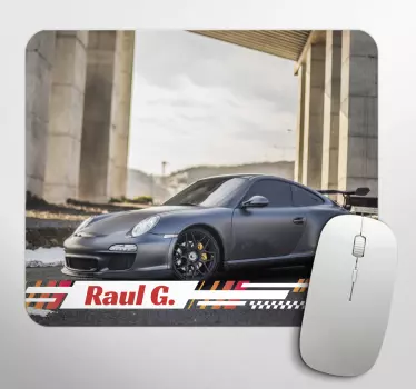 Auto's racen Muismat met naam - TenStickers