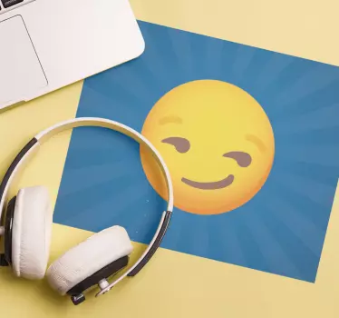 Citaat muismat blij emoji uitdrukking - TenStickers