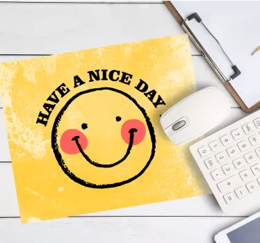 Citaat muismat blije smiley gezicht - TenStickers