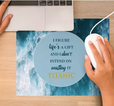 Citaat muismat inspirerende golven quote - TenStickers