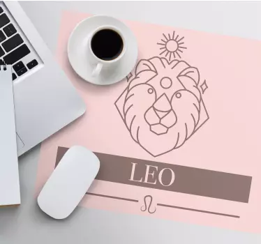 Citaat muismat leeuw zodiac symbool - TenStickers