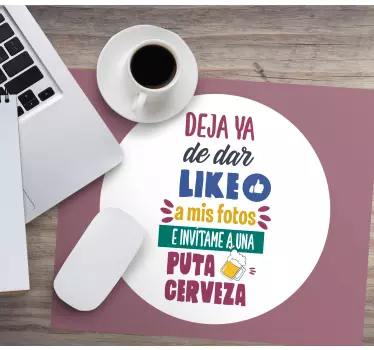 Citaat muismat leuke sociale uitnodiging - TenStickers