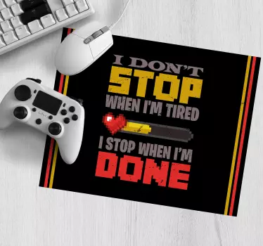 Citaat muismat motivatie quote focus - TenStickers