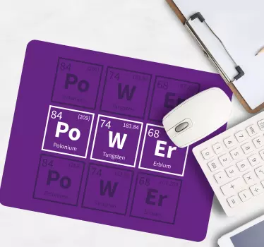 Citaat muismat power elementen display - TenStickers