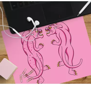 Confrontatie met roze panters originele muismat - TenStickers