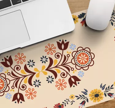 Decoratief bloemenmotief patronen muismat - TenStickers