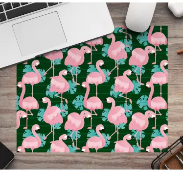 Flamingo tropen patronen muismat - TenStickers